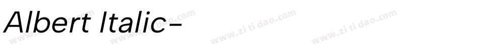 Albert Italic字体转换